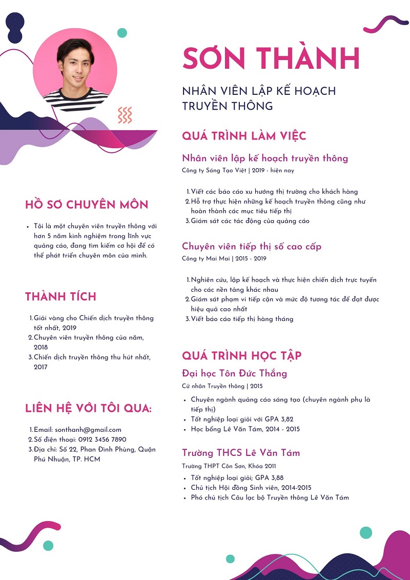 mẫu kinh nghiệm làm việc trong cv 1