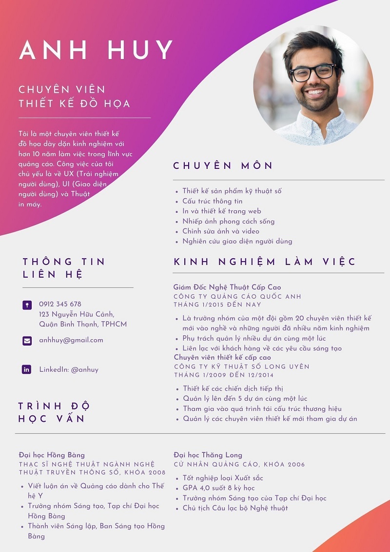 mẫu kinh nghiệm làm việc trong cv 3