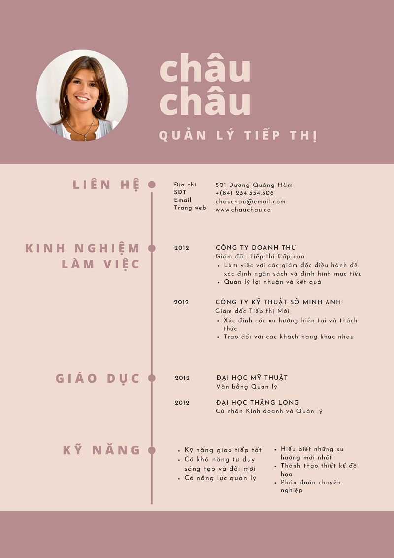 mẫu kinh nghiệm làm việc trong cv 5