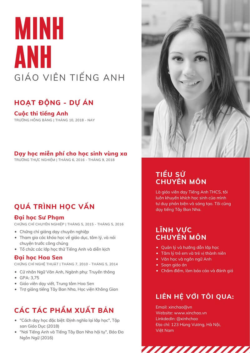 Viết CV cho người chưa có kinh nghiệm 5