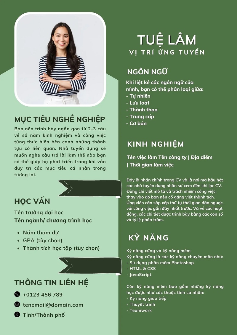 Lưu ý về màu sắc trong thiết kế CV