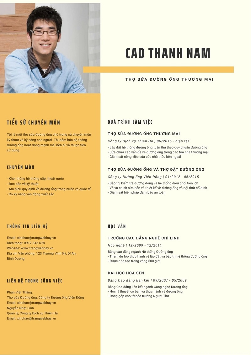 Màu sắc trong CV xin việc