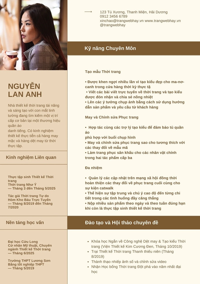 CV nên để màu gì