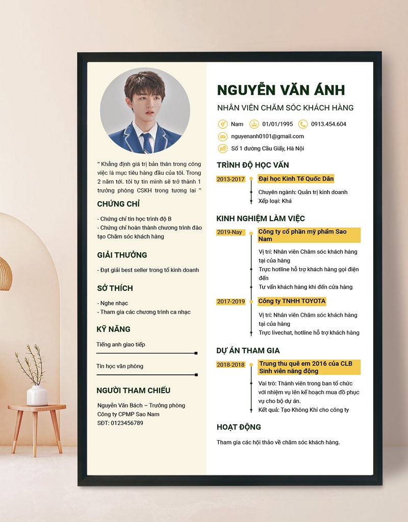 bố cục cv