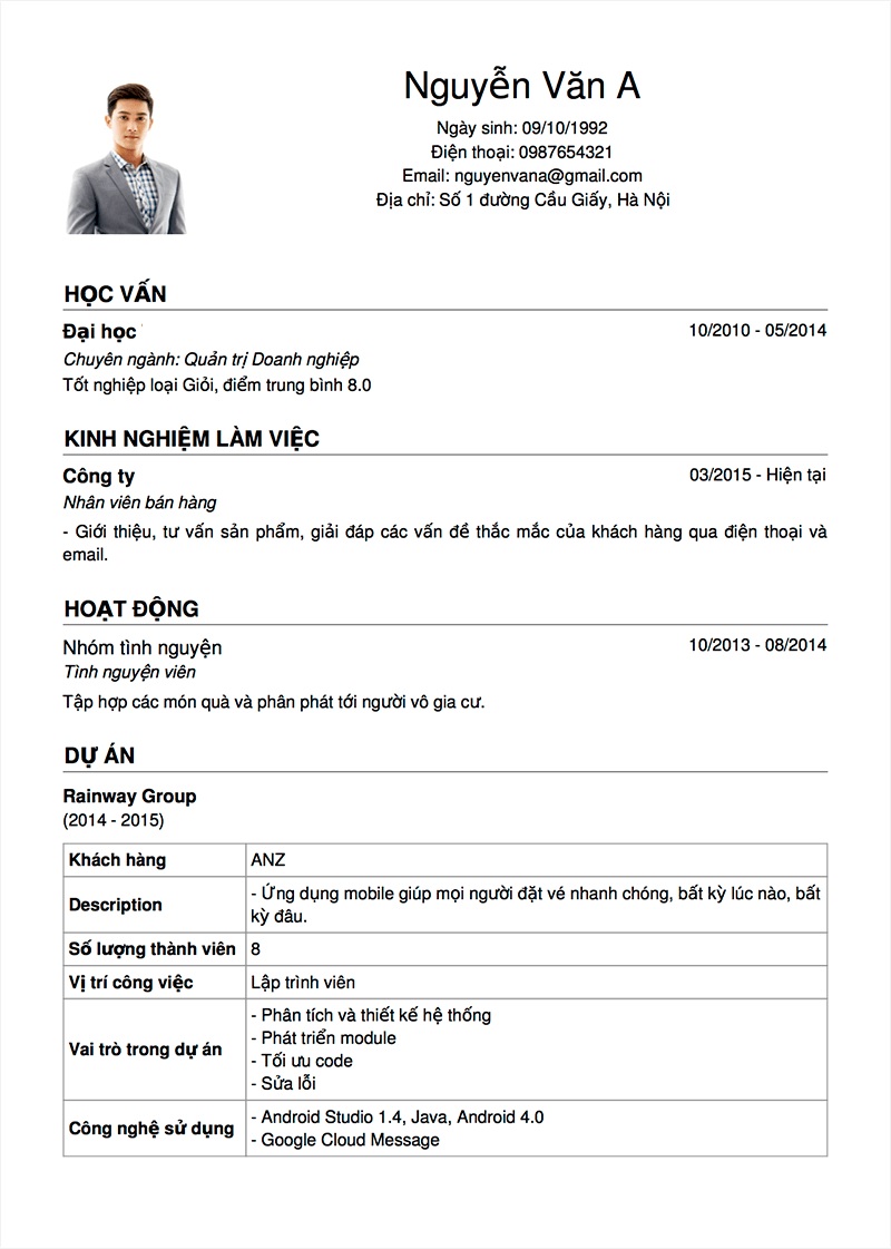 bố cục cv là gì