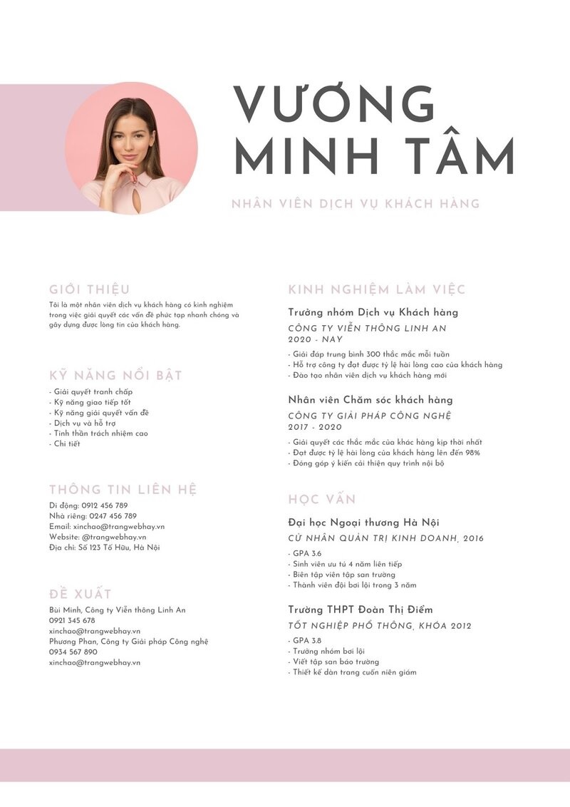 Ảnh CV nên để ảnh gì